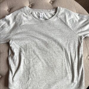 Karen Neuburger Gray Short Sleeve Crop T-Shirt